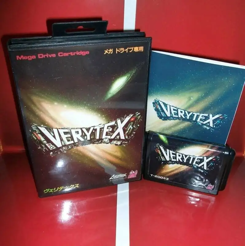 Verytex Game Card with Box and Manual for 16 Bit Sega MD Meg