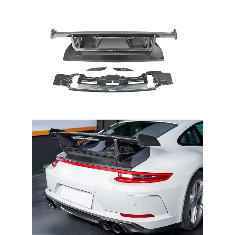 Hot Selling Style Carbon Fiber Fixed Rear Spoiler Fit 991 2012-2019 Aerodynamic Sport Car Tuning Upgrade Accessories