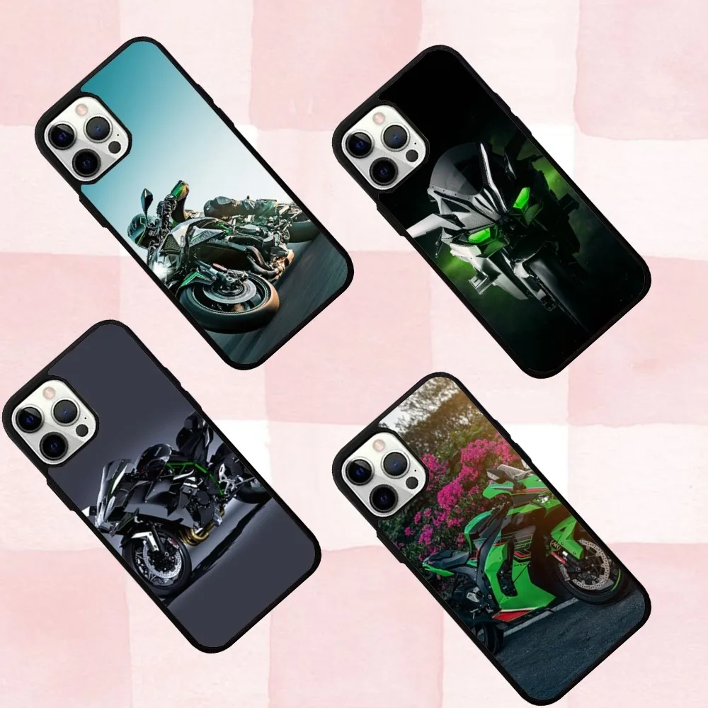 

Car Bike K-Kawasakis Phone Case For IPhone 16,se4,15,Pro,Max,Case 14,Plus,13,12,11 Magesafe Magnetic Wireless Charge Cover