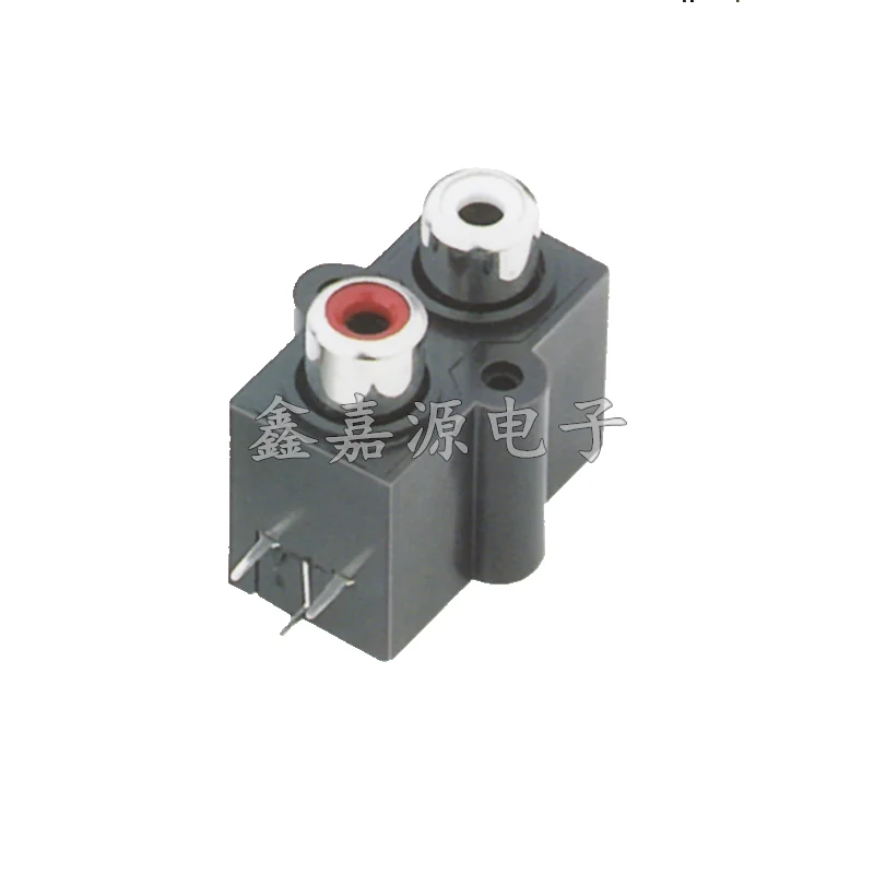 Clearance Sales 2PCS Plug socket AV2 hole lotus socket RCA two red and white socket lotus socket red vertical audio socket