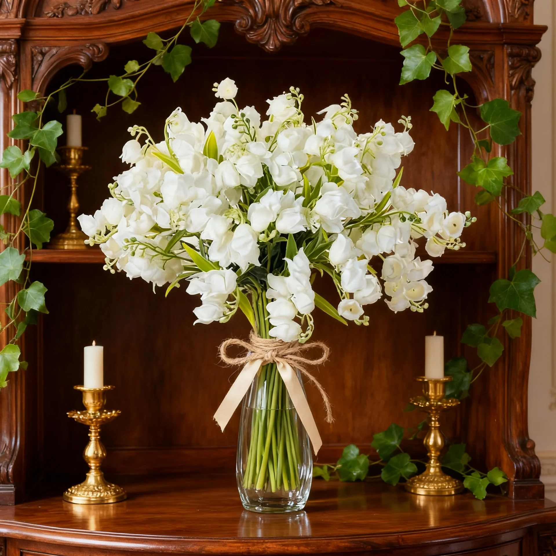 10/20 Stück Künstliche Blumen, Glockenblumen, für Festival, Zuhause, Raumdekoration, Vase, Tischdekoration, Garten, Hochzeit, DIY-Geschenkbox – Detail 1