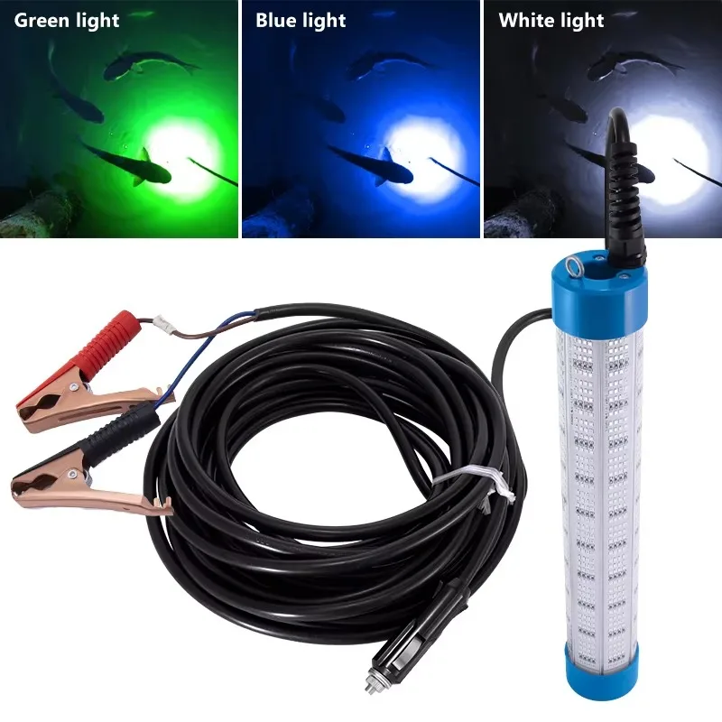 Led Vissen Licht 300 W Waterdicht IP68 AC/DC 27000LM Zalm Vangen Grote Vis Inktvis Boot Vissen licht