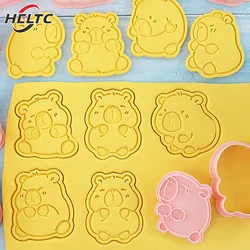 8pcs Cartoon Capybara Shaped Cookie Cutter Animal Fondant Biscuit Mold Cake Decoration Tools Baking Accessories Kitchen Gadget