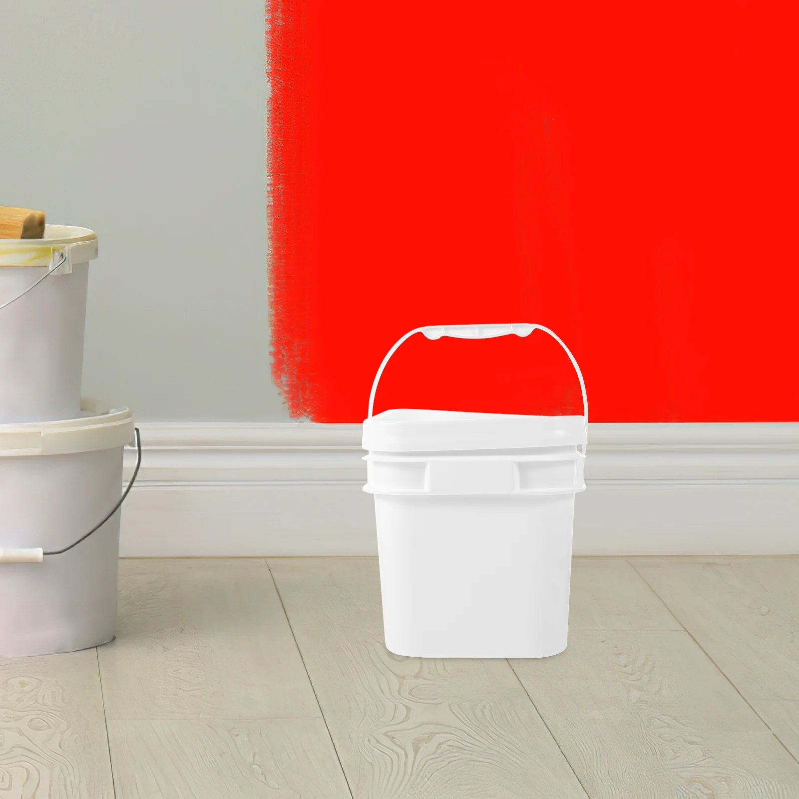 

Lightweight PP Paint Holder Multipurpose Storage Box for Home Daily Use Paint Bucket with Lid Bucket Pail with Lid