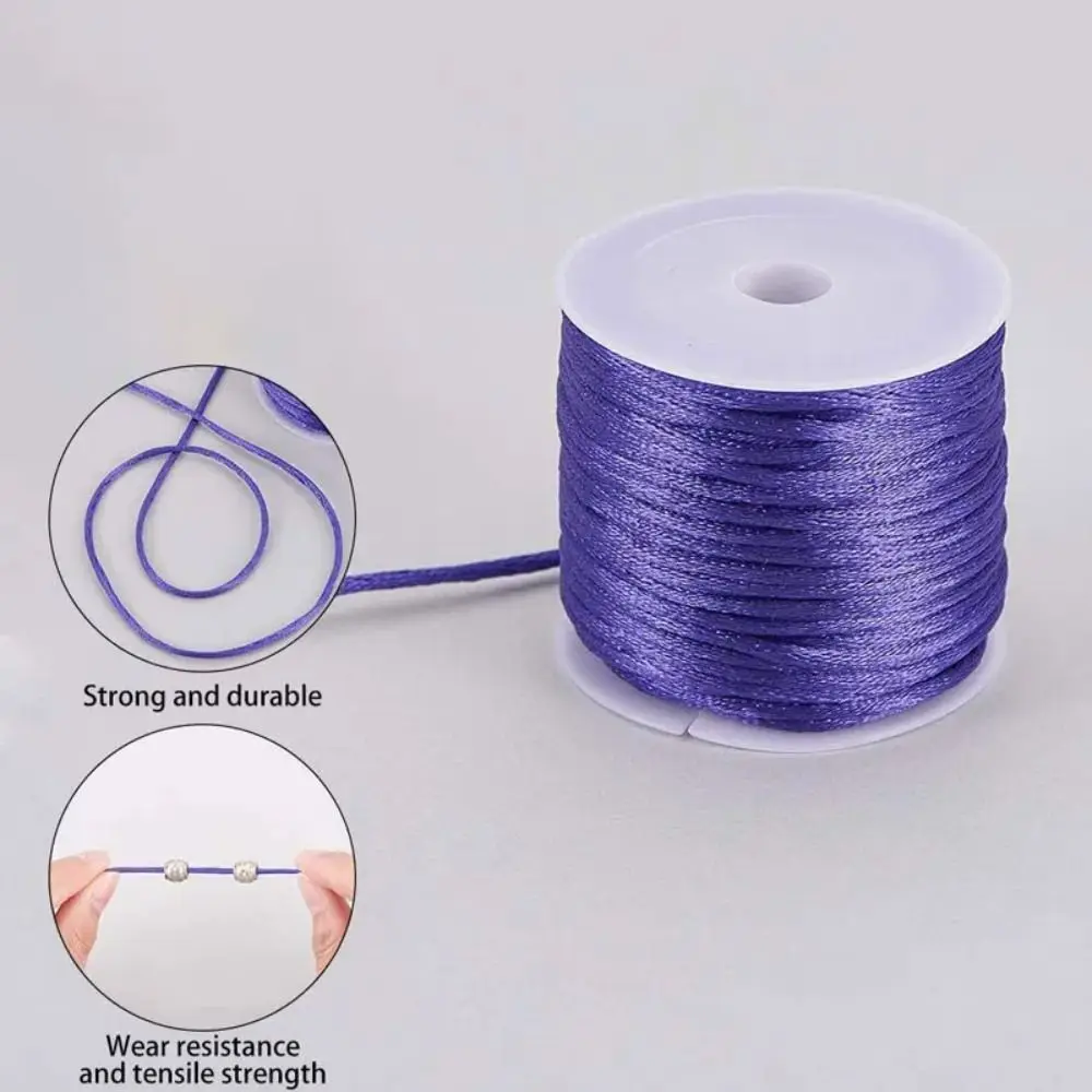 Decorative Flexible Macrame Thread Cord Strong Satin Finish Satin Trim Cord Universal DIY Bracelet Cord Handicraft Supplies