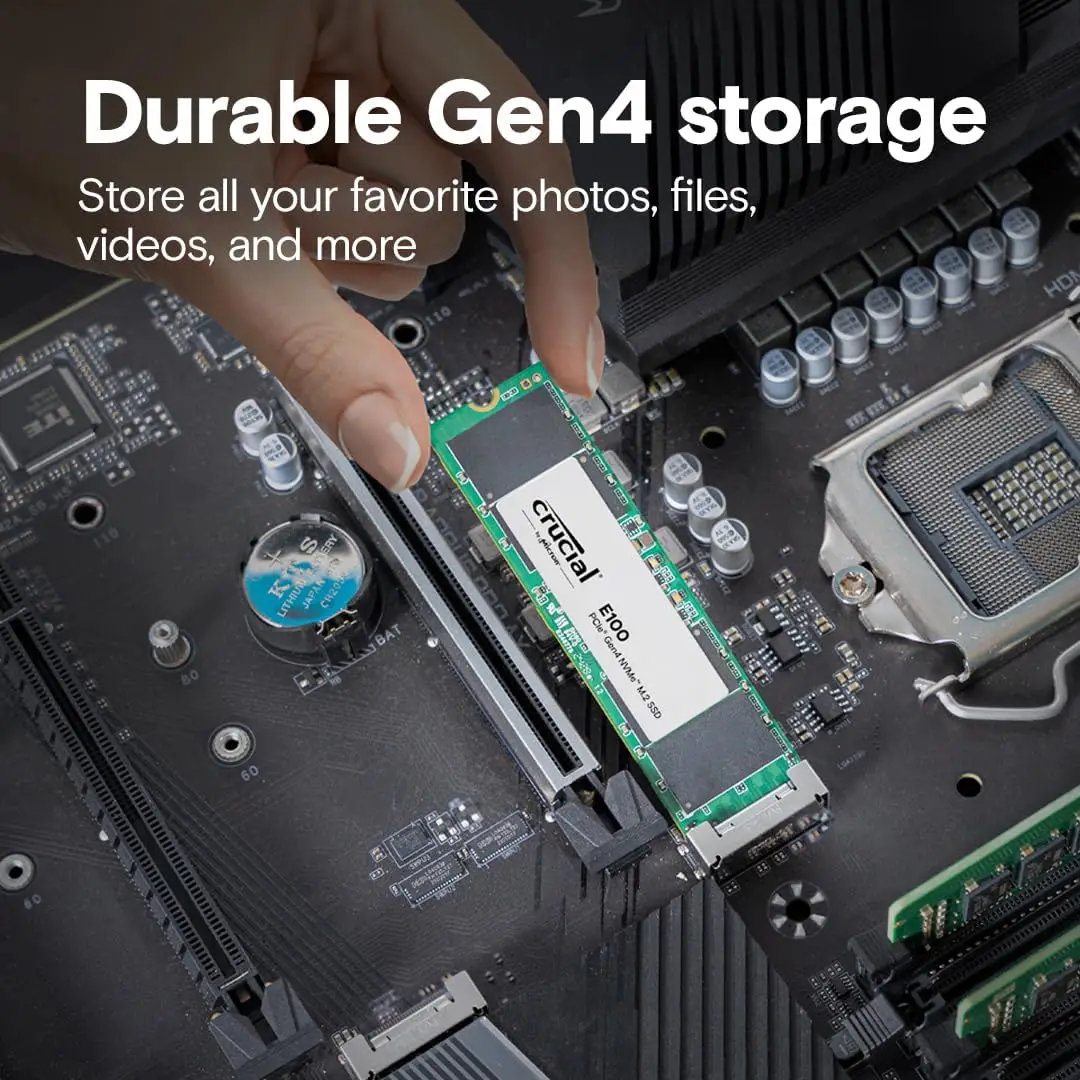 Crucial SSD E100 480GB 1TB PCIe 4.0 Gen4 2280 NVMe M.2 محرك الحالة الصلبة لأجهزة الكمبيوتر المكتبية OEM التعبئة والتغليف SSD #4