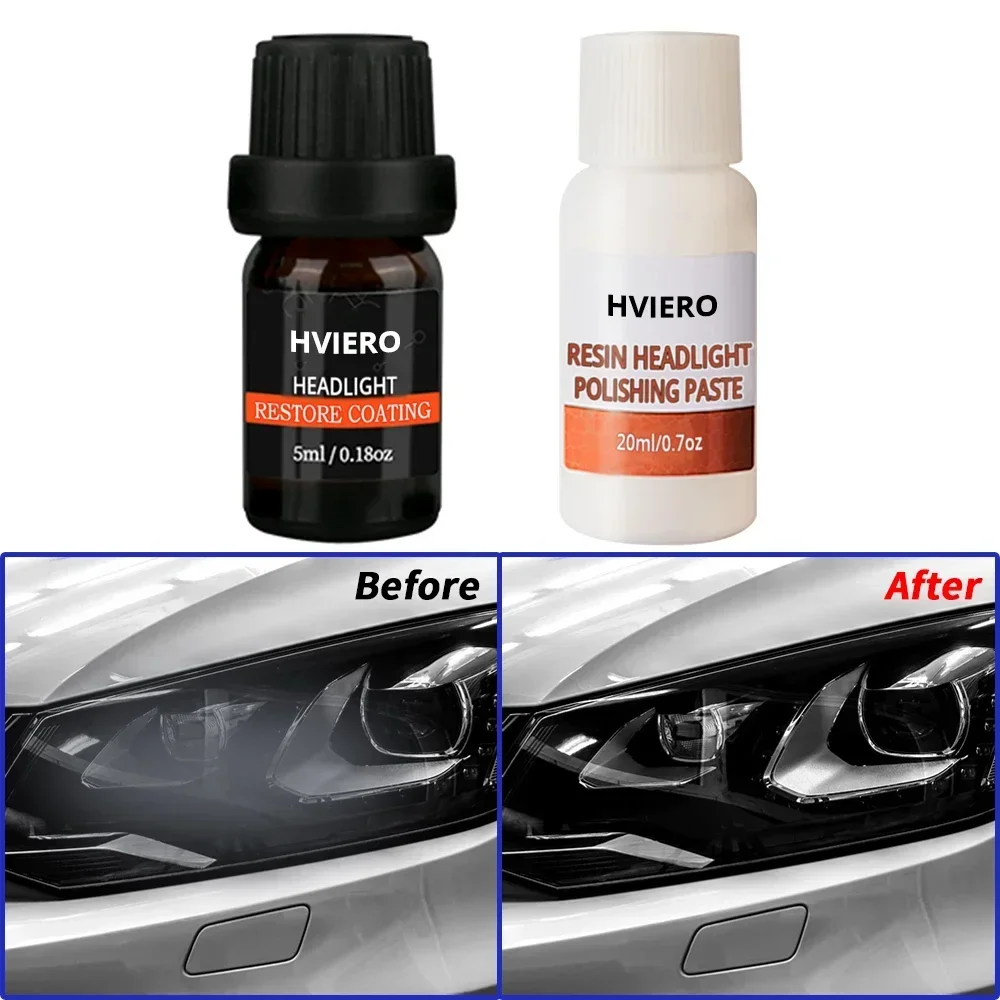 30ML Headlight Restorer Car Lights Polishing Tools Paint Care Repair Renovation Auto Detailing Liquid Polymer Protect Coating