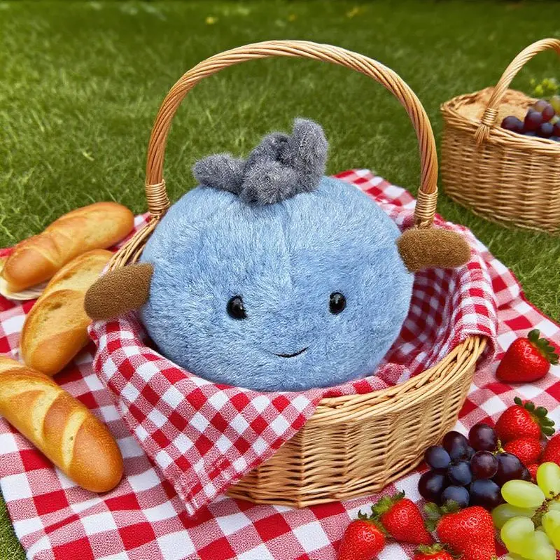 12*13cm Plush Blueberry Toys Kawaii Blue Fruit Stuffed Plush Cartoon Toys for Boys Girls Christmas Birthday Gifts