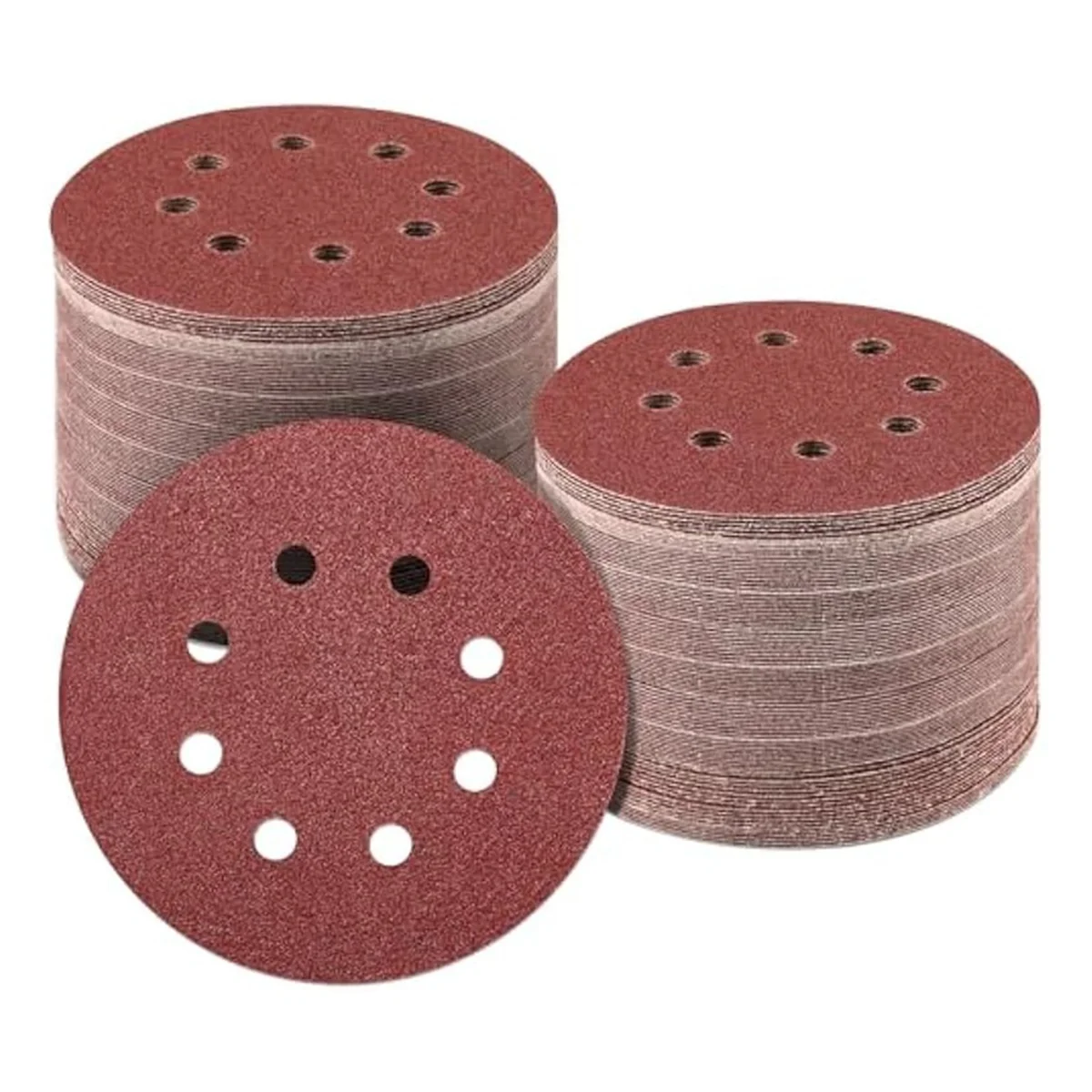 160PCS 5Inch Sanding Disc,60/80/120/150/240/320/400/600Grit 8 Hole Hook and Loop Sandpaper,Sand Paper for Orbital Sander