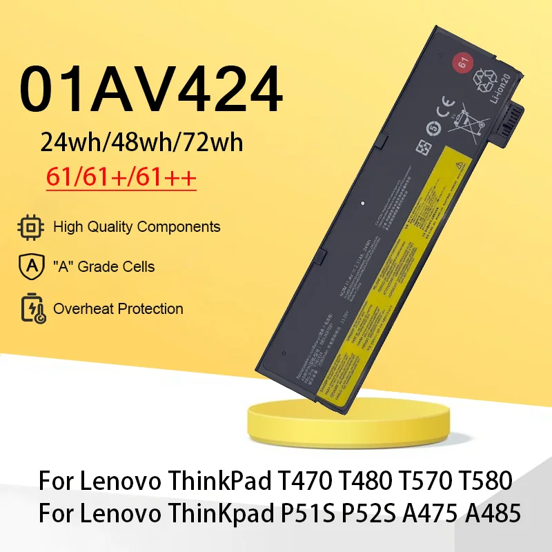 

01AV424 для ноутбука Lenovo ThinkPad, аккумулятор T470 T480 T580 T570 P51S P52S0 1AV423 01AV424 01AV425 01AV426 01AV42701AV428