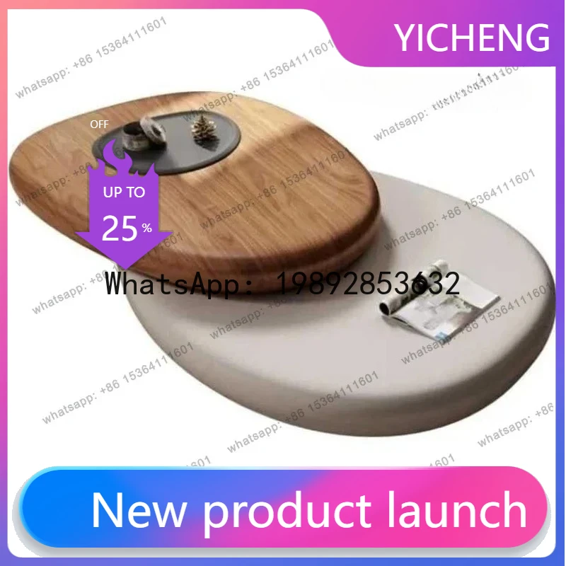 

CC Designer Rotate Coffee Tables Hallway Bistro Irregular Luxury Tea Tables Hospitality Space Saving Table Basse Home Decoration