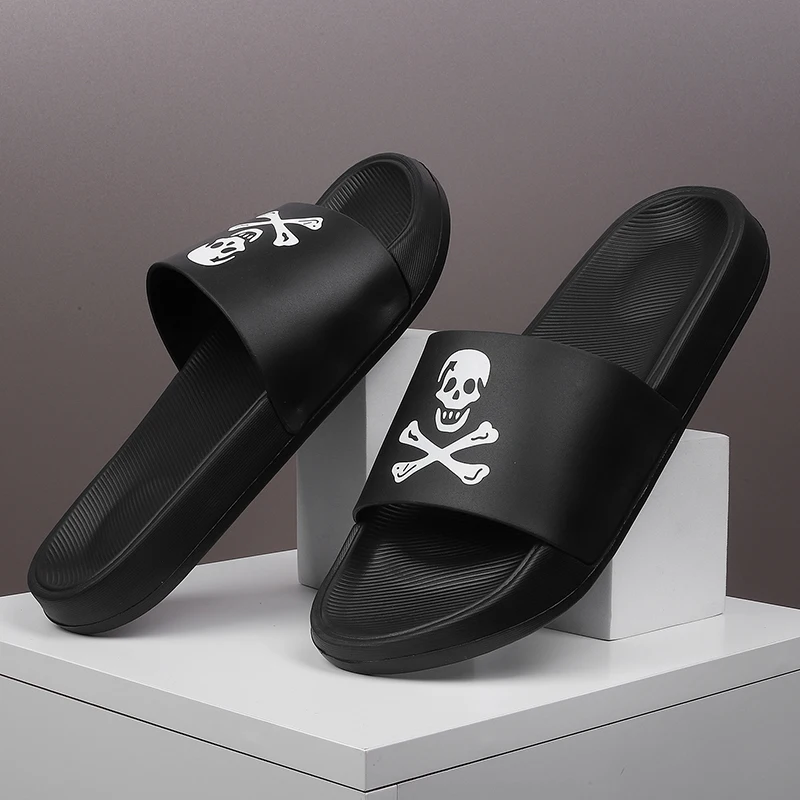 Men's Slide Sandals Comfortable Soft Non-Slip Slippers Outdoor Indoor Bathroom Beach Shoes Quick-Dry EVA Platform Lightweight