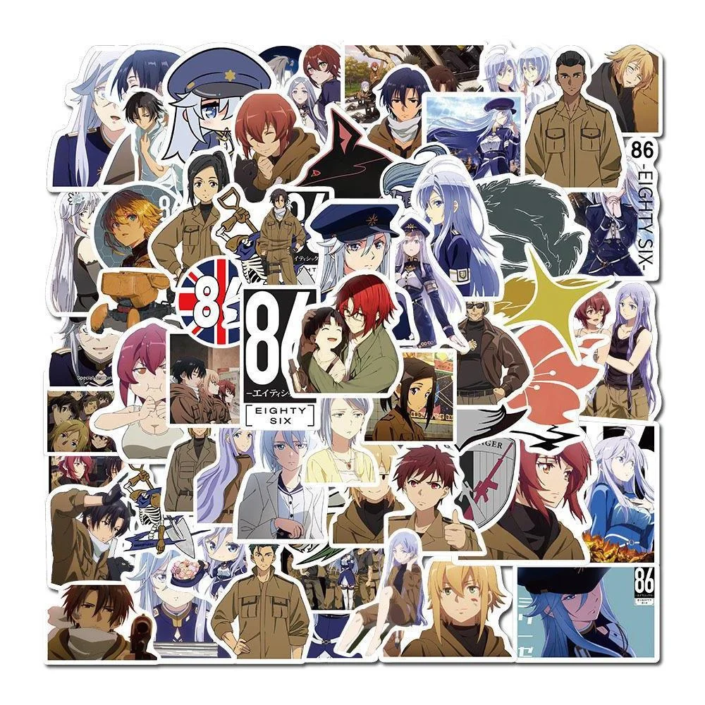 10/30/50PCS Anime 86 Eighty Six-86: Non-Existing Warzone Graffiti Waterproof Sticker Creative Decoration Helmet Guitar Wholesale