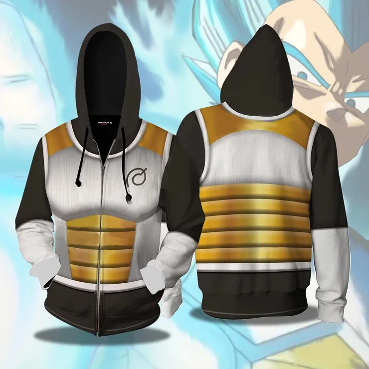 Anime Dragon Ball Bejita Yonsei Sweatshirt Vegeta IV Cosplay Hoodies Super Saiyan Training Clothes Zipper Hooded Unisex Jacket