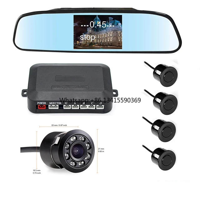 

PZ604 4.3 Inch Mirror Car Reverse Camera and Parking Sensor