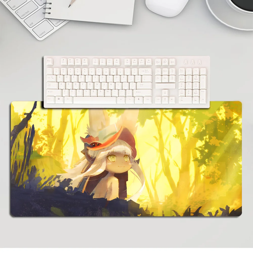 Tapis de souris de jeu LockEdge Anime, fabriqué en Abyss, clavier d'ordinateur épaissi, polymères de table et de bureau, grand