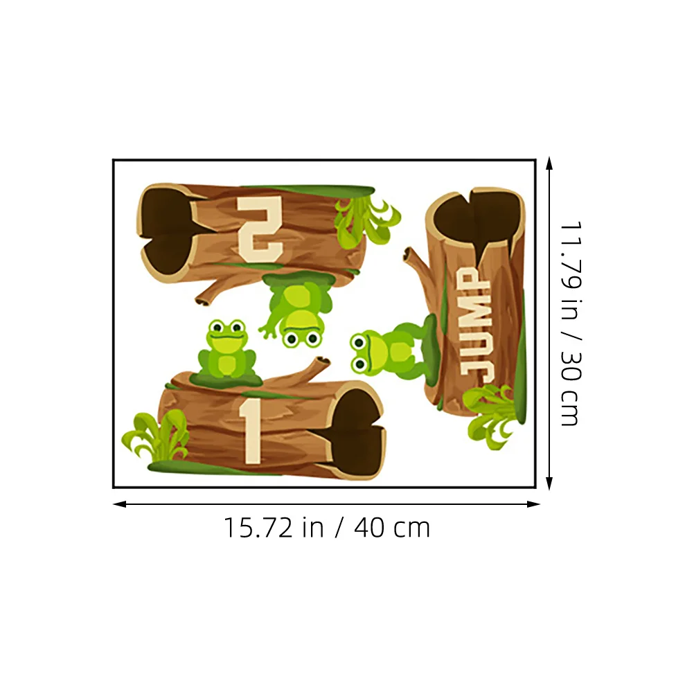 1 ورقة لعبة الضفدع القفز على الأرض ملصق اللعب التفاعلي ملصقات لاصقة مقاومة للماء لتعلم الرعاية النهارية #2
