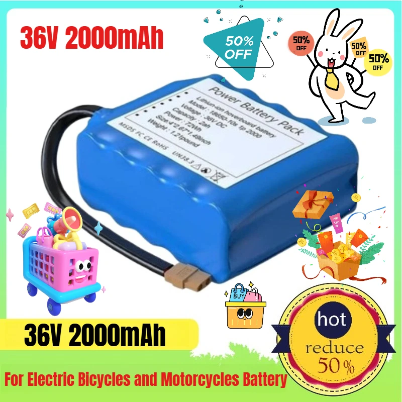 

10S1P 2000mah18650 Lithium-ion Battery Pack Is Suitable for Electric Bicycles and Motorcycles Rechargeable Batteries