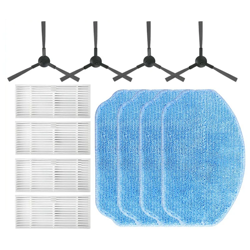 ملحقات مكنسة كهربائية روبوت ، قماش ممسحة ، فرشاة جانبية ، فلتر هيبا ، ممسحة ، خرقة ، قطع غيار للماميبوت ، بروفاك ، تيتان