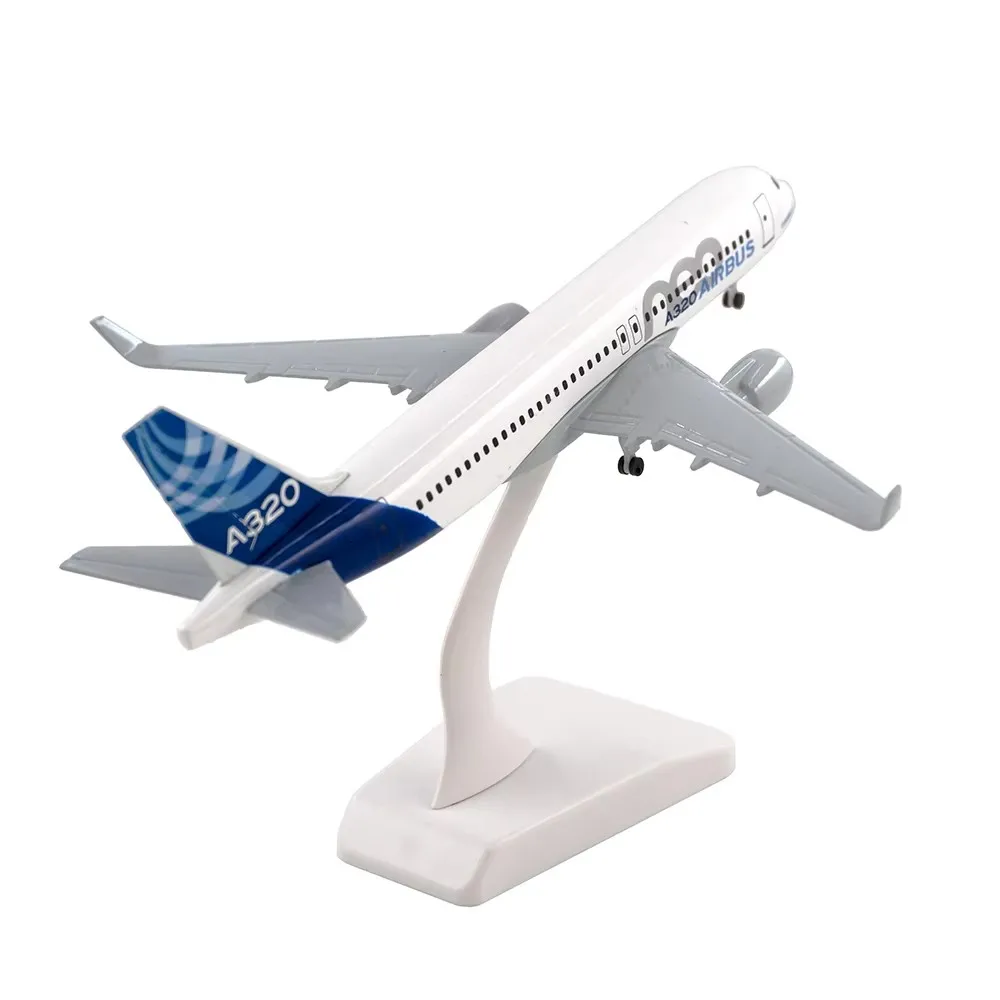 Modelo de simulação airbus escala 1:400, 20cm, liga de metal, aeronave, protótipo a320, modelo de aeronave de companhia aérea com decoração de trem de pouso