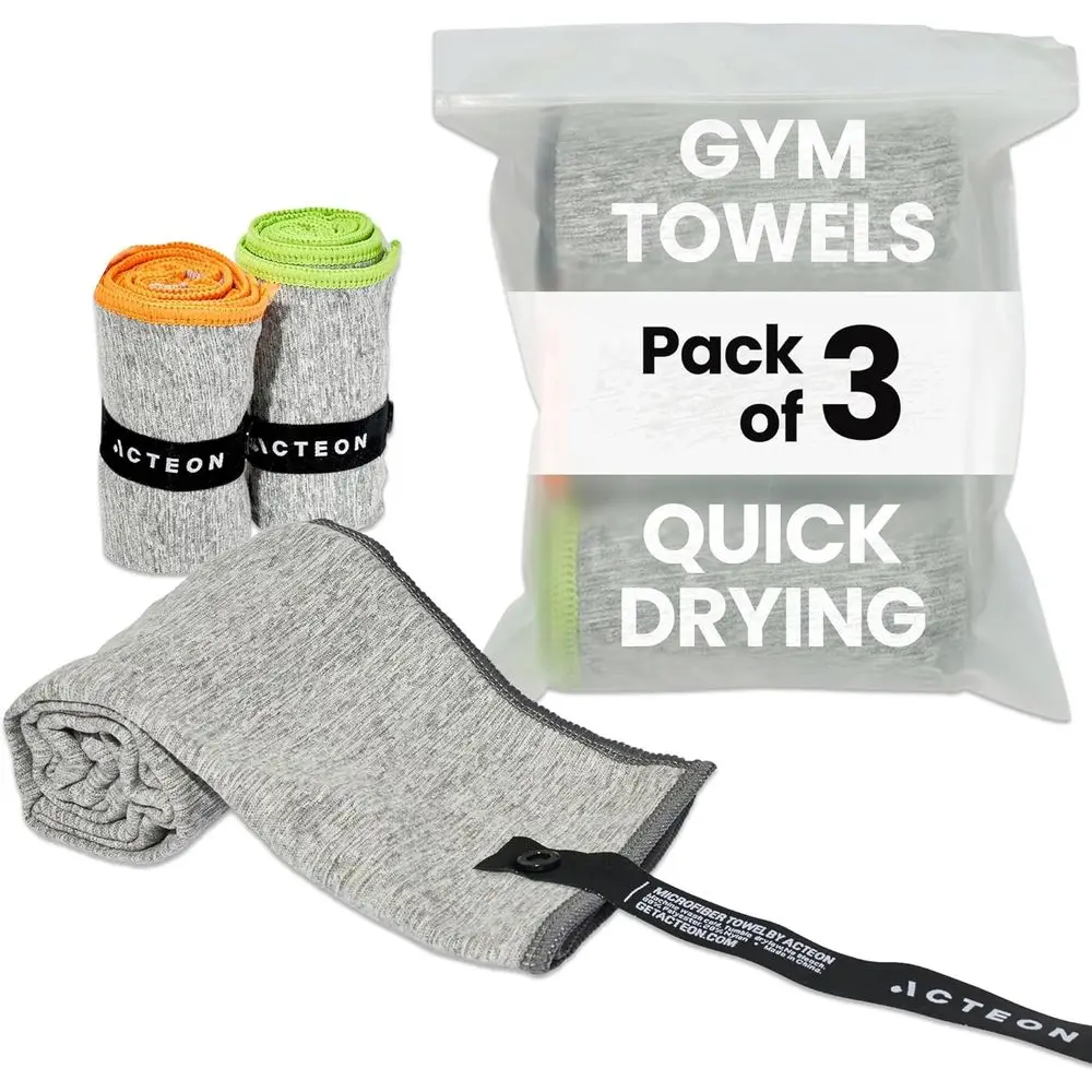 

Quick Dry Gym Towel, Silver Ion Odor-Resistant, Mega Absorbent Fiber, Unisex Workout Gear, Ideal for Body Sweat, Camping, Travel