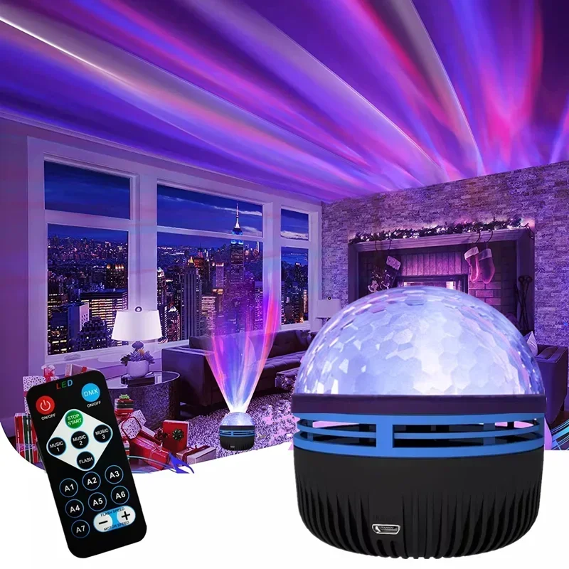 

LED Star Galaxy Projector Lamp Spotlight Colorful Rotating Magic Ball Bedroom Atmosphere Lamp Bar KTV Disco Party Stage Light