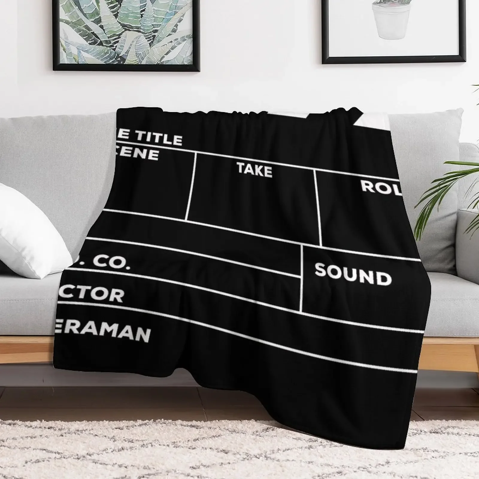 Movies Director Filmmaker Movie Slate Film Slate Clapperboard Throw Blanket Travel Decorative Beds Polar Comforter Blankets