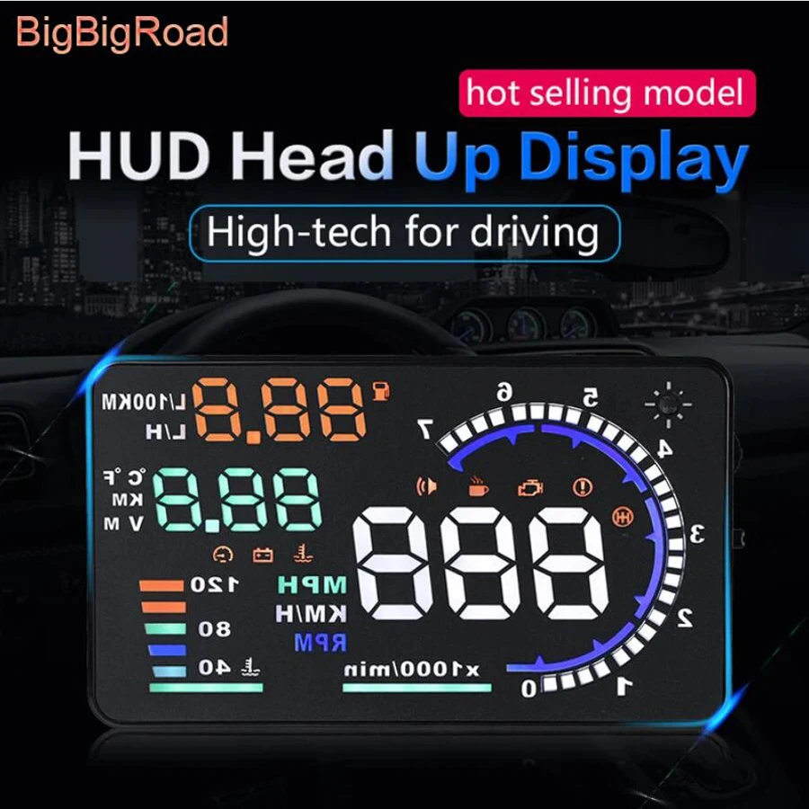 Car Hud Display Windshield Projector Alarm System GPS For Nissan Micra NV300 Navara Rogue Sentra Serena Titan Skyline Pathfinder