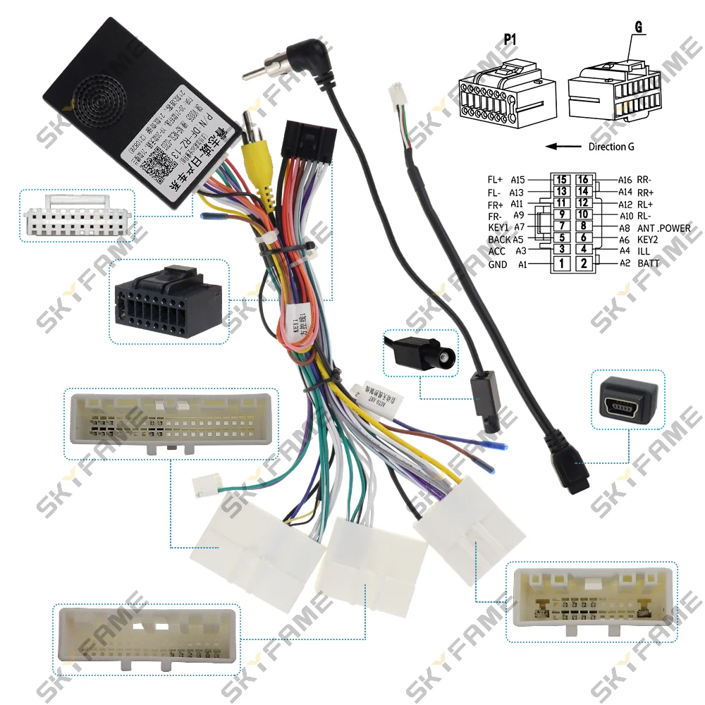 SKYFAME Car Wiring Harness Power Cable Adapter Canbus Box Decoder For Nissan Sylphy Sentra Altima Teana Murano X-Trail Xtrail