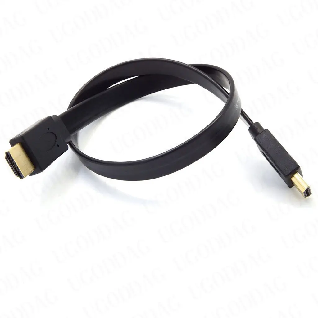 1 szt. Wysokiej jakości 30cm Full HD krótki kabel kompatybilny z HDMI obsługuje płaski przewód wtyk męski na męski 3D dla Audio wideo HDTV