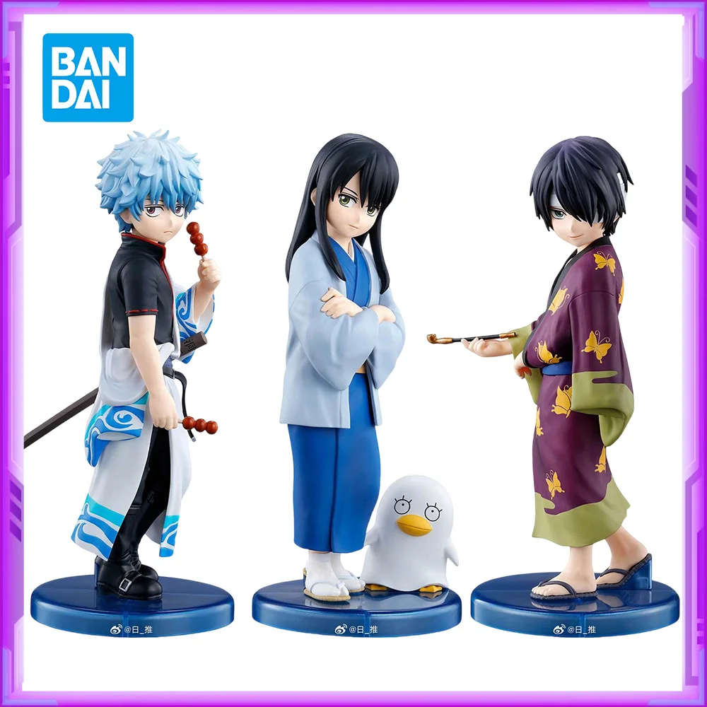 Original BANDAI Adokenette GINTAMA Takasugi Shinsuke Katsura Kotarou Sakata Gintoki Anime Figures Action Figure Model Toys