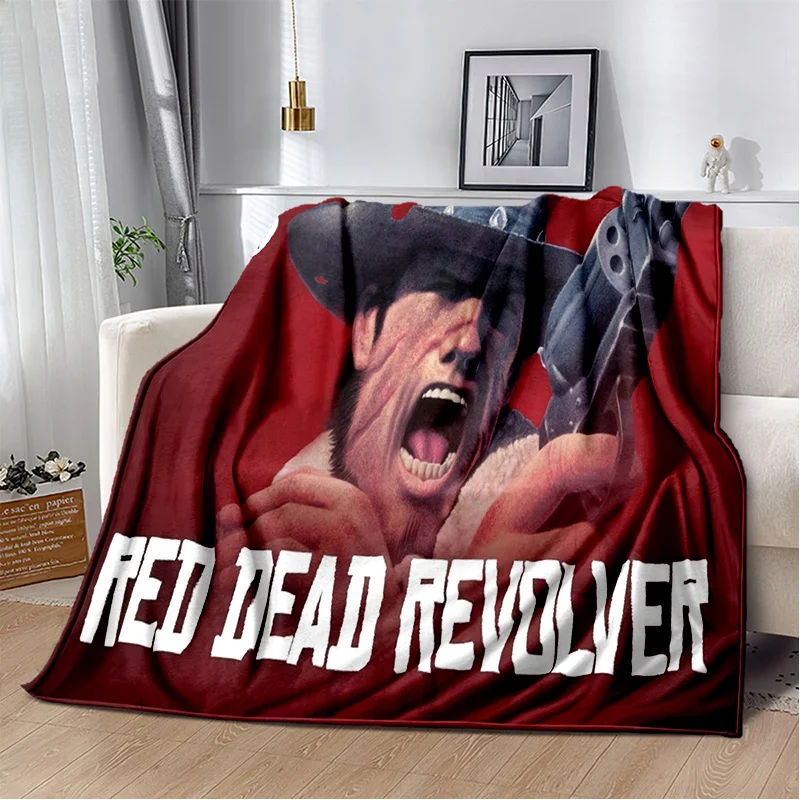 HD Red Dead Revolver Game Gamer Cartoon 3D Blanket,Soft Throw Blanket for Home Bedroom Bed Sofa Picnic Travel Cover Blanket Kids