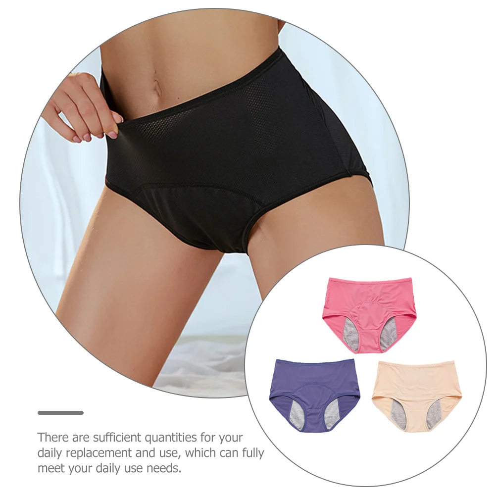 4 Pcs Sanitary Pants Menstrual Panties Seamless for Period Calzones Mujer Algodon Mesh Miss