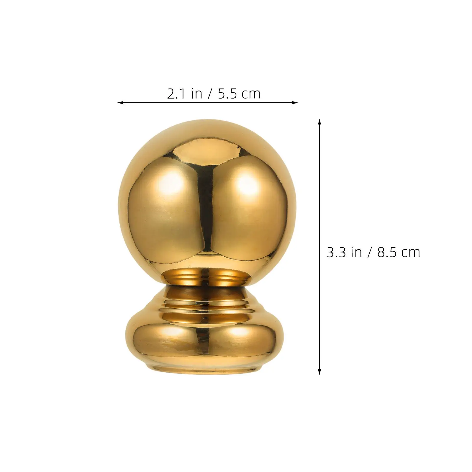 2Pcs Sleek Stainless Steel Staircase Handrail Balls Decorative Finials for Balusters Indoor Railings Stair Railing Post Caps