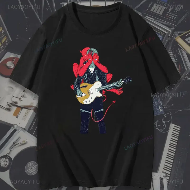 Funny Clothes Queens of The Stone Age T-Shirt Summer Men Women Cartoon Pattern Printed Camisetas Cotton Fashion Breathable Tops