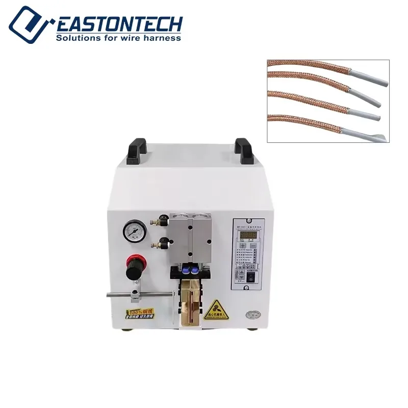 Metal Shielding Braided Sheath Stripping Machine EW-1385 Pneumatic Coaxial Cable Braided Wire Stripper