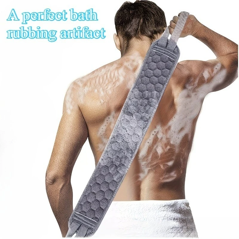 PC Ergonomic Back Scrubber, Textured Exfoliating Shower Towel, Deep Cleaning Bath Brush for Men Home Shower & Holiday Gift