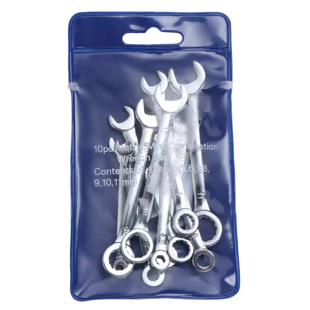 10pcs British/Metric Type British/Metric Type Wrenches Mini Explosion-proof Mini Spanner Wrenches Set 4-11mm Accurate Operation