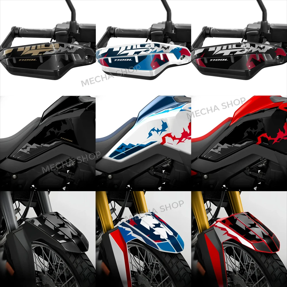 For Africa Twin CRF 1100 L 2026 3D Epoxy Resin Protective Sticker Motorcycle Tank Pad Stickers Protection Kit