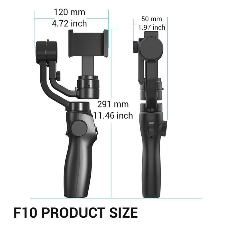 B47C F10 3-Axis Handheld Gimbal Stabilizer APP Face Tracking Selfie Stick For Smartphone Vlog Anti Shake Video Recording Easy In