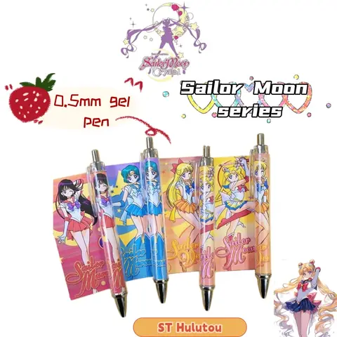 Sailor Moon anime cartoon push-click pen, high-value aesthetic neutral pen, essential for students doing exercises, durable