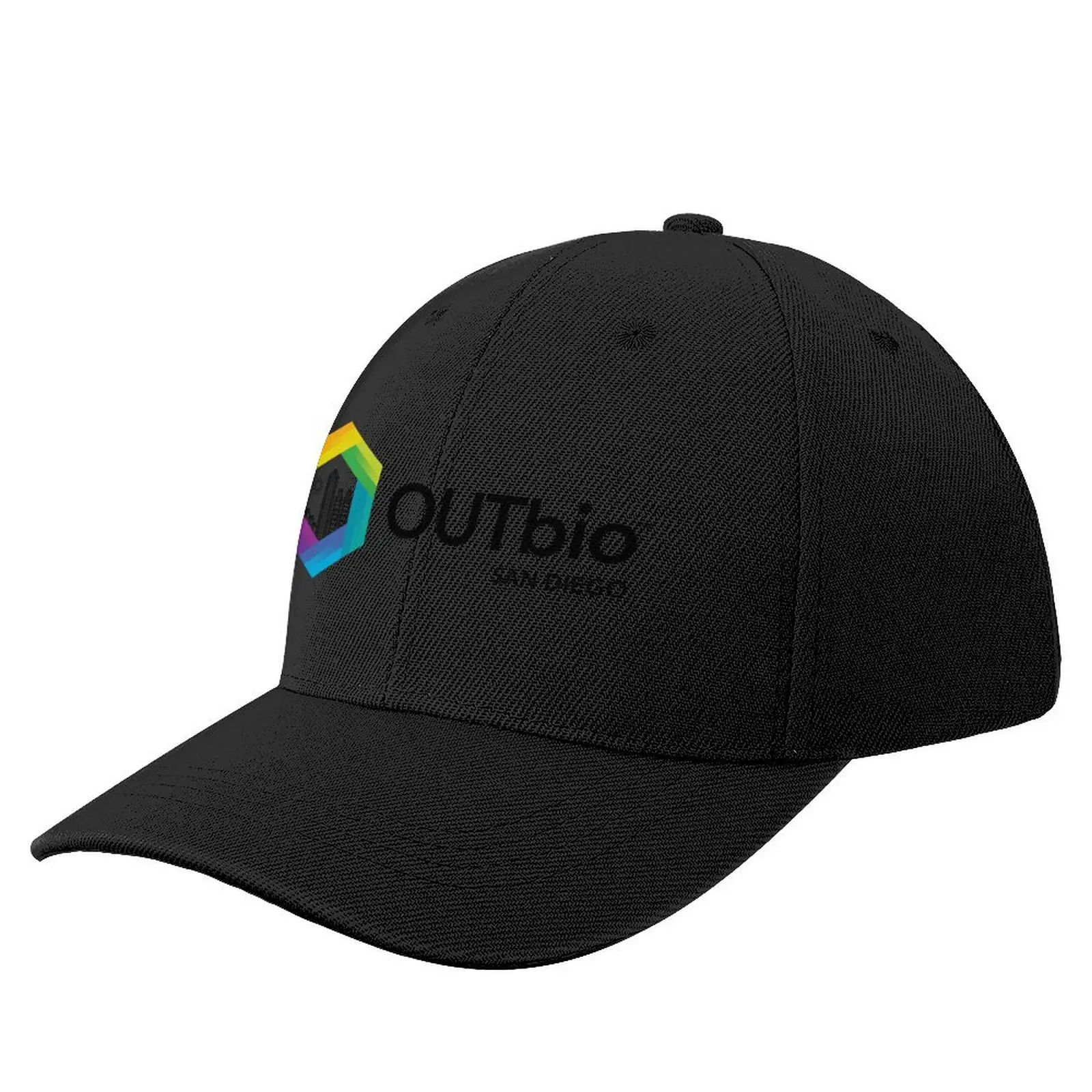 OUTbio San Diego Rainbow Logo with Horizontal Black Text Baseball Cap Kids Hat Christmas Hat Men Hats Women's