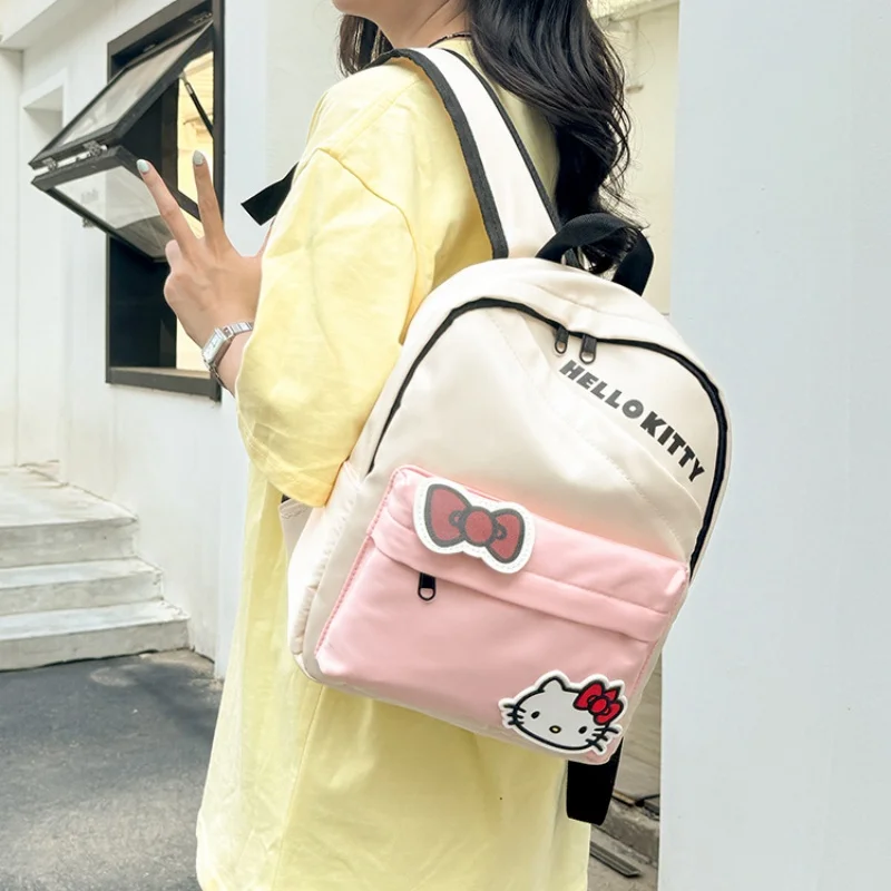 

Cute Backpack Sanrio School Bags Anime Hello Kitty Backpack Kawaii Cartoon Kids Schoolbag Ipad Knapsack Waterproof School Bag