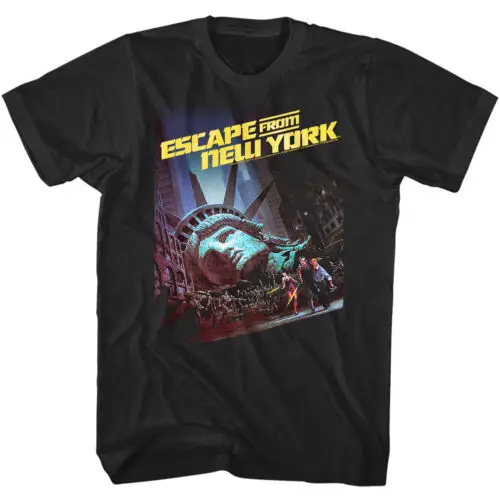 Escape From New York Men's T Shirt Running Movie Poster Kurt Russell Movie Scene