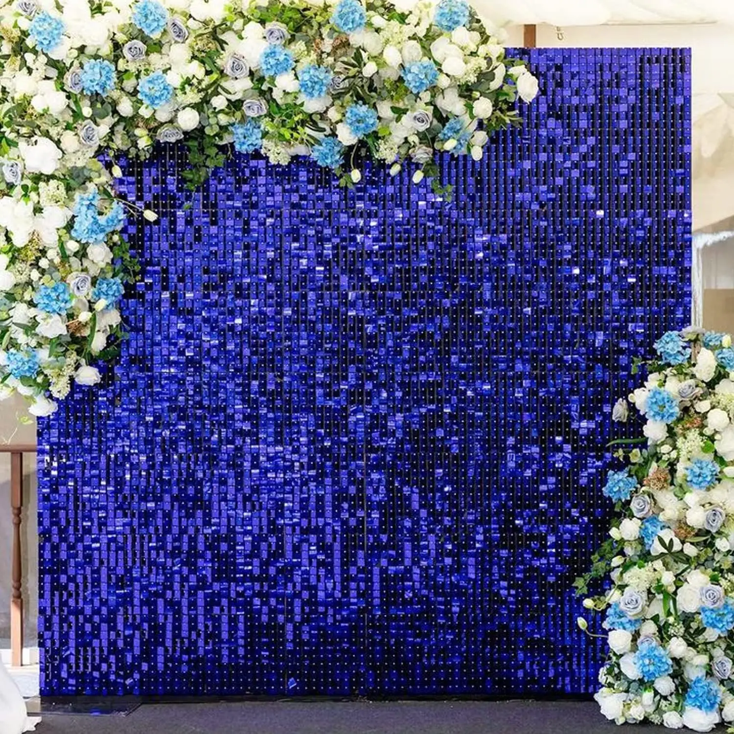 

49PCS/Pack Square Sequin Shimmer Photo Backdrop Panels for Birthday Anniversary Wedding Graduation&Bachelorette Party Decoration