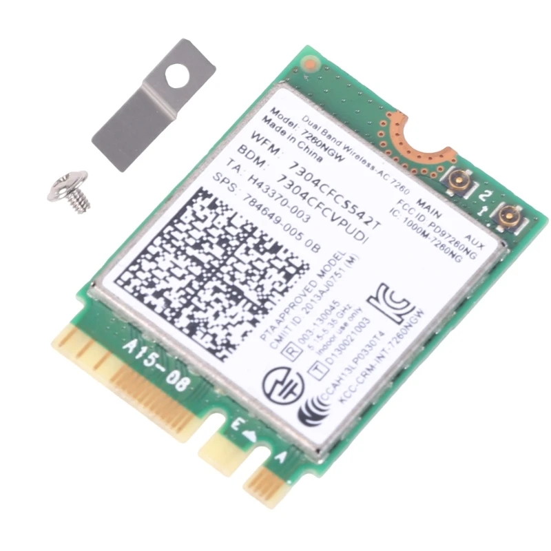 

Wireless Card AC7260 7260NGW 300M+867M Wifi Networking Card for T440 X240 B40 B50 Y40 Y70 Y50 FRU 04X6007 Drop shipping