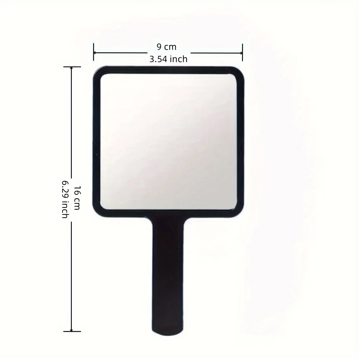 مرآة ماكياج مربعة سوداء محمولة ، مرآة صغيرة للسيدة ، أدوات اللمس ، حقيبة ، الموضة #3