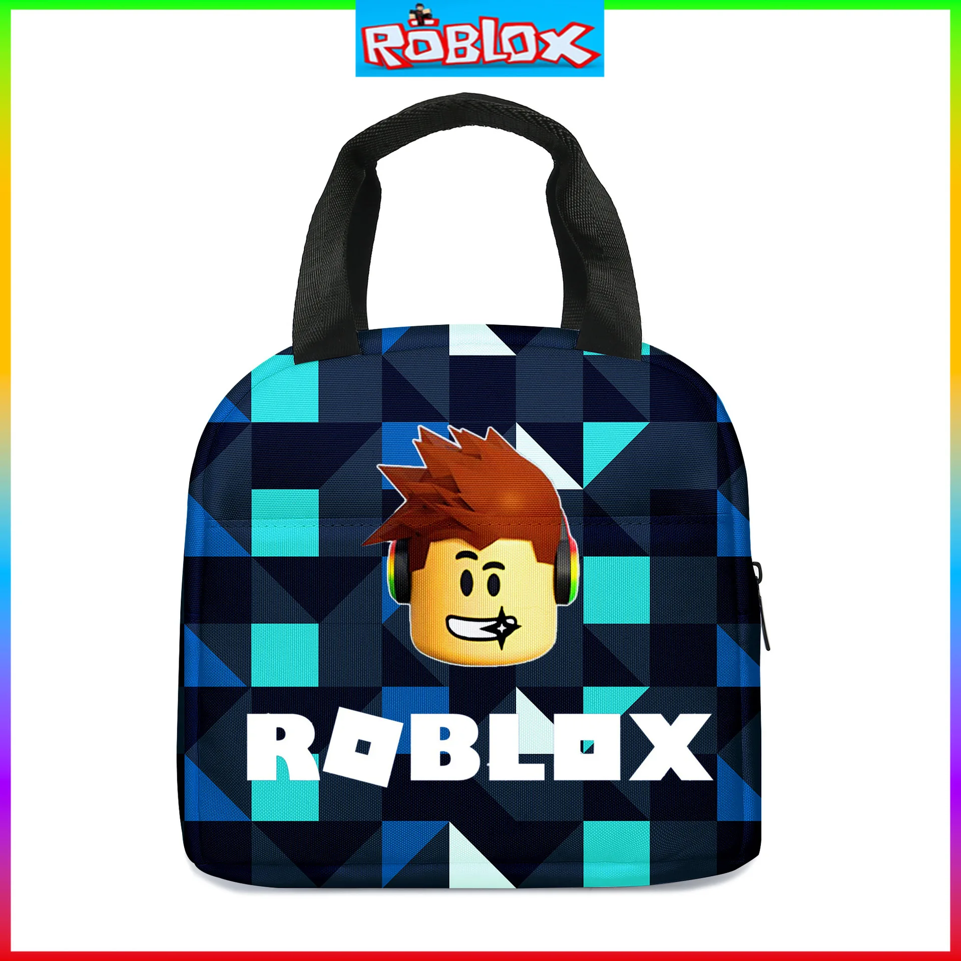 Roblox Lunch Bag School Students Lunch Box Bag Pencil case Primary and Middle School Students Schoolbag Boys Girls Anime Cartoon