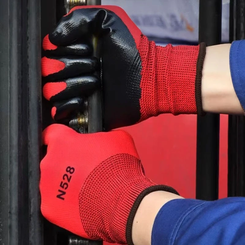Work Out Gloves 12 Pair Thickened Embossed Gloves Anti-slip and Breathable Construction Site Labor Building Work Steel Worker