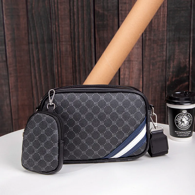 2 in 1 Men Shoulder Bags Fashion Men Crossbody Bags Leather Male Sling Bags Sport Man Side Bag